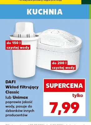 Wkład filtrujący Dafi Classic promocja w Kaufland
