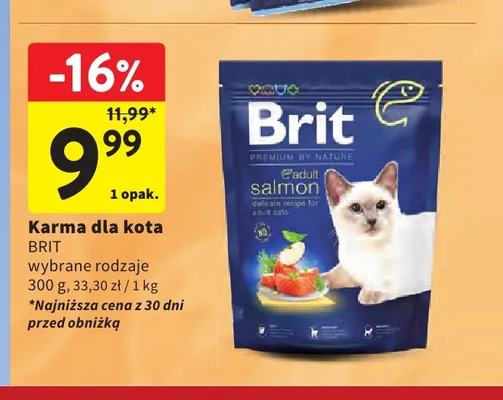 Karma dla kota Brit Premium by Nature promocja w Intermarche