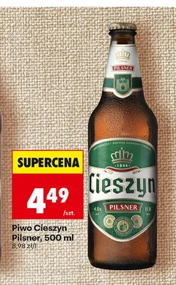 Piwo Cieszyn Pilsner promocja w Biedronka
