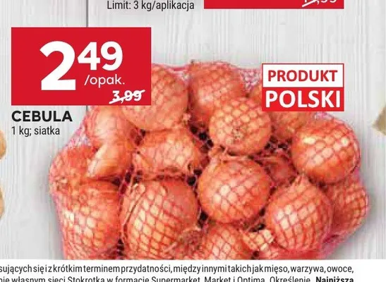 Cebula promocja w Stokrotka