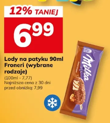 Lody na patyku Froneri 90ml promocja w Hitpol