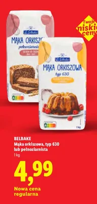 Mąka orkiszowa pełnoziarnista Belbake promocja w Lidl