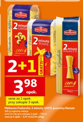 Makaron Penne Podravka 2 minuty promocja w Auchan