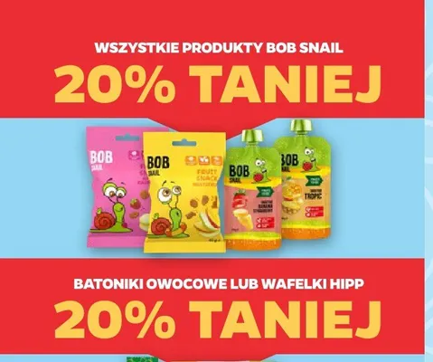 Przekąska Bob Snail jabłko gruszka promocja w Netto