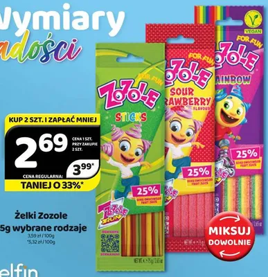 Żelki Zozole Sour Strawberry promocja w Delfin