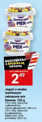 Jogurt o smaku waniliowym zakręcony mix Danone promocja w Twój Market