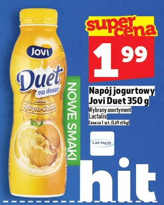 Napój jogurtowy Duet promocja w TOPAZ