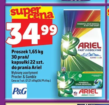 Kapsułki do prania Ariel Allin1 Pods 22-pak promocja w TOPAZ