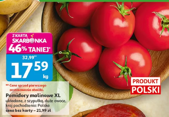 Pomidory malinowe XL promocja w Auchan