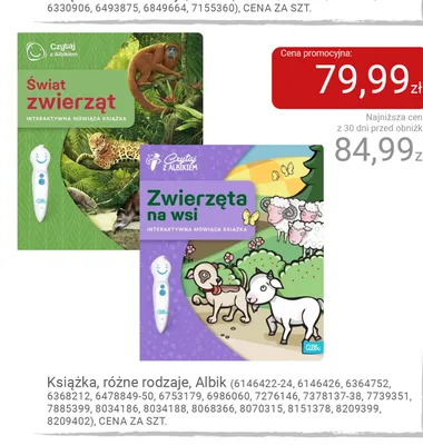 Książka interaktywna Albik Zwierzęta na wsi promocja w Smyk