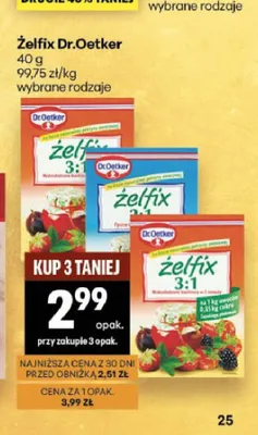 Żelfix Dr.Oetker promocja w Delikatesy Centrum