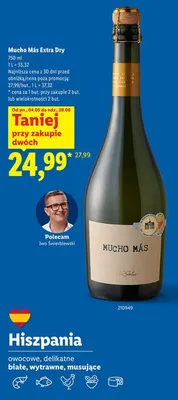 Wino Mucho Más Extra Dry promocja w Lidl
