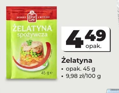Żelatyna spożywcza Fine Life promocja w Odido