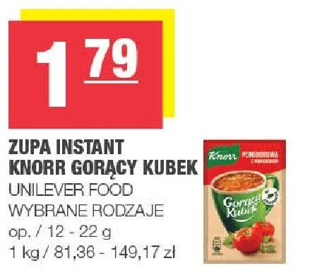 Zupa instant Knorr Gorący Kubek promocja w SPAR