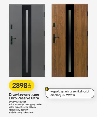 Drzwi zewnętrzne Ebro Passive Ultra promocja w Castorama