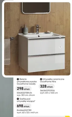 Bateria umywalkowa wysoka GoodHome Cavally promocja w Castorama