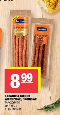 Kabanosy kruche drobiowe Tarczyński promocja w SPAR