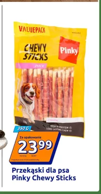 Przekąski dla psa Pinky Chewy Sticks promocja w Action
