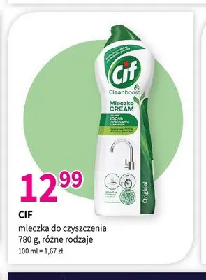Mleczko do czyszczenia Cif Cream Original promocja w Drogerie Polskie