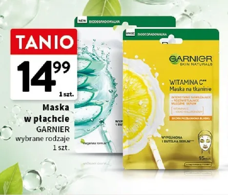 Maska na tkaninie Garnier Skin Naturals Witamina C promocja w Intermarche
