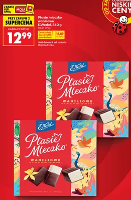Ptasie mleczko waniliowe E.Wedel promocja w Biedronka