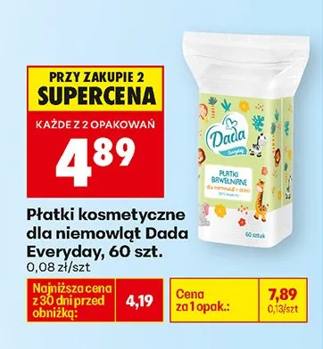 Płatki kosmetyczne dla niemowląt Everyday, 60 szt. promocja w Biedronka