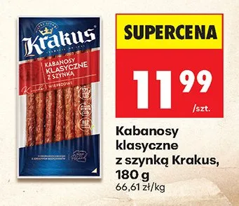 Kabanosy klasyczne z szynką promocja w Biedronka
