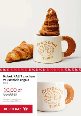 Kubek PALIT z uchem w kształcie rogala 0,3 l promocja w Homla