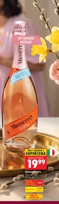 Wino bezalkoholowe, musujące Mionetto, wytrawne, różowe 0% promocja w Biedronka
