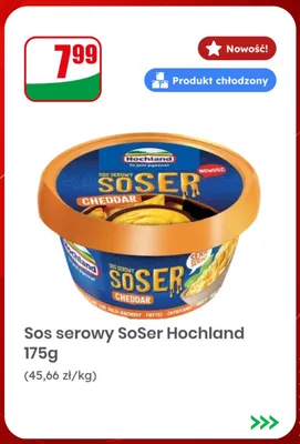 Sos serowy SoSer Hochland promocja w Dino