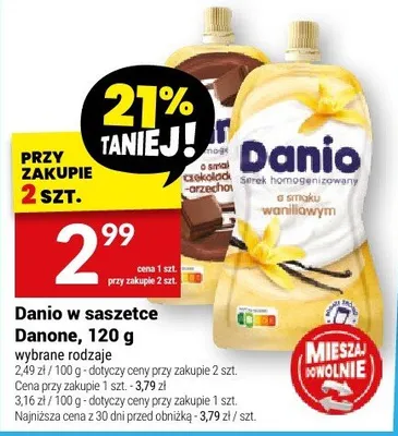 Danio w saszetce Danone promocja w Twój Market