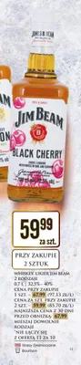 Whiskey, likier Jim Beam 2 rodzaje promocja w Dino