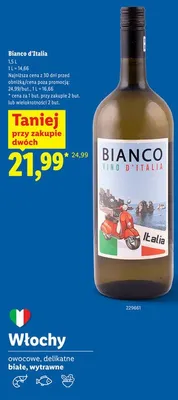 Wino Bianco d'Italia białe wytrawne promocja w Lidl