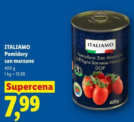 Pomidory san marzano Italiamo promocja w Lidl