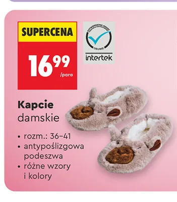 Kapcie damskie promocja w Biedronka