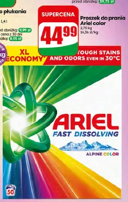 Proszek do prania Ariel Alpine Color promocja w Dino