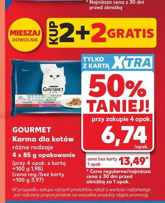 Karma dla kotów Gourmet Gold 4-pak 85 g promocja w Kaufland