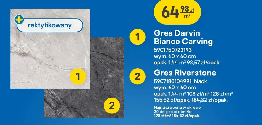 Gres Riverstone black promocja w Castorama