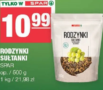 Rodzynki sułtanki promocja w SPAR