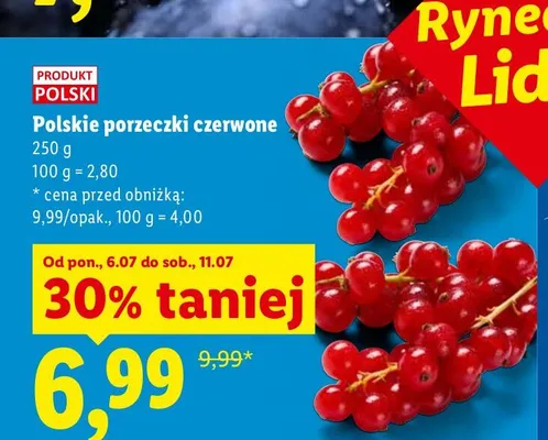 Porzeczki czerwone polskie Ryneczek Lidla promocja w Lidl