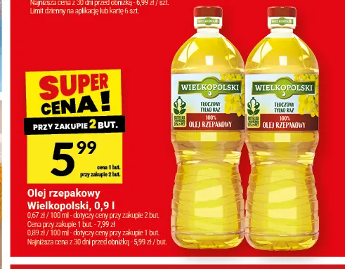 Olej rzepakowy Wielkopolski promocja w Twój Market