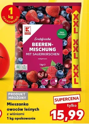 Mieszanka owoców leśnych z wiśniami promocja w Kaufland