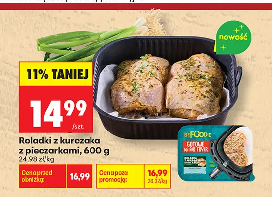 Roladki z kurczaka z pieczarkami beFOODIE promocja w Biedronka