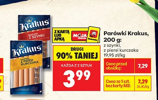 Parówki z szynki z piersi kurczaka promocja w Biedronka