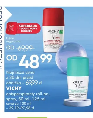 Antyperspirant spray Vichy promocja w Super-Pharm