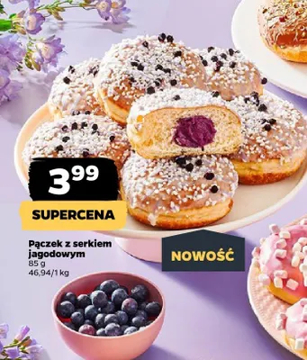Pączek z serkiem jagodowym promocja w Netto