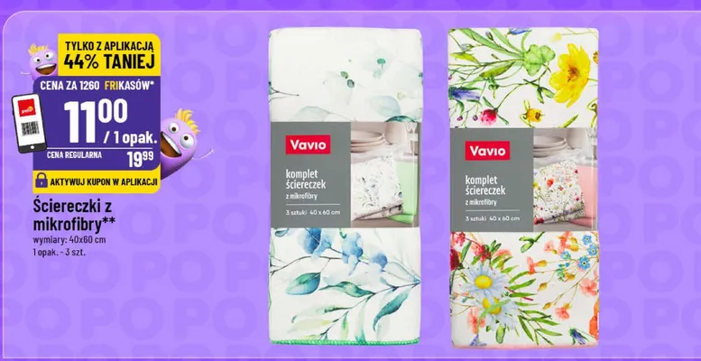 Ściereczki z mikrofibry różne wzory promocja w POLOmarket