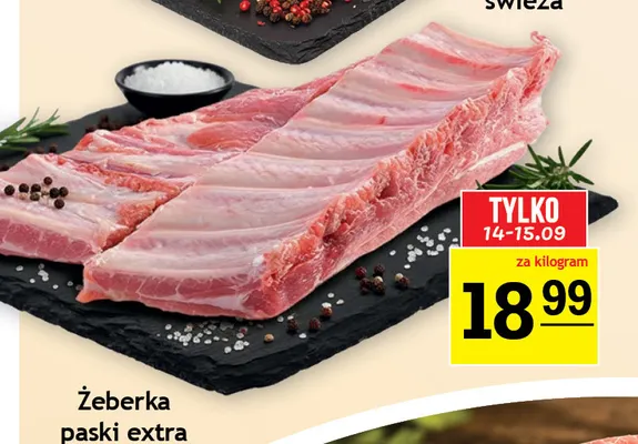 Żeberka paski extra wieprzowe promocja w Gram Market