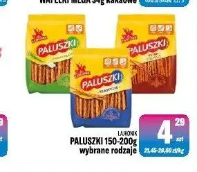 Paluszki Lajkonik wybrane rodzaje promocja w Tomi Markt