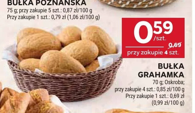 Bułka grahamka Oskroba promocja w Stokrotka